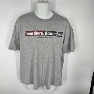Vintage Steve & Barry's Indiana University IU T-Shirt Mens XL Gray Graphic Tee